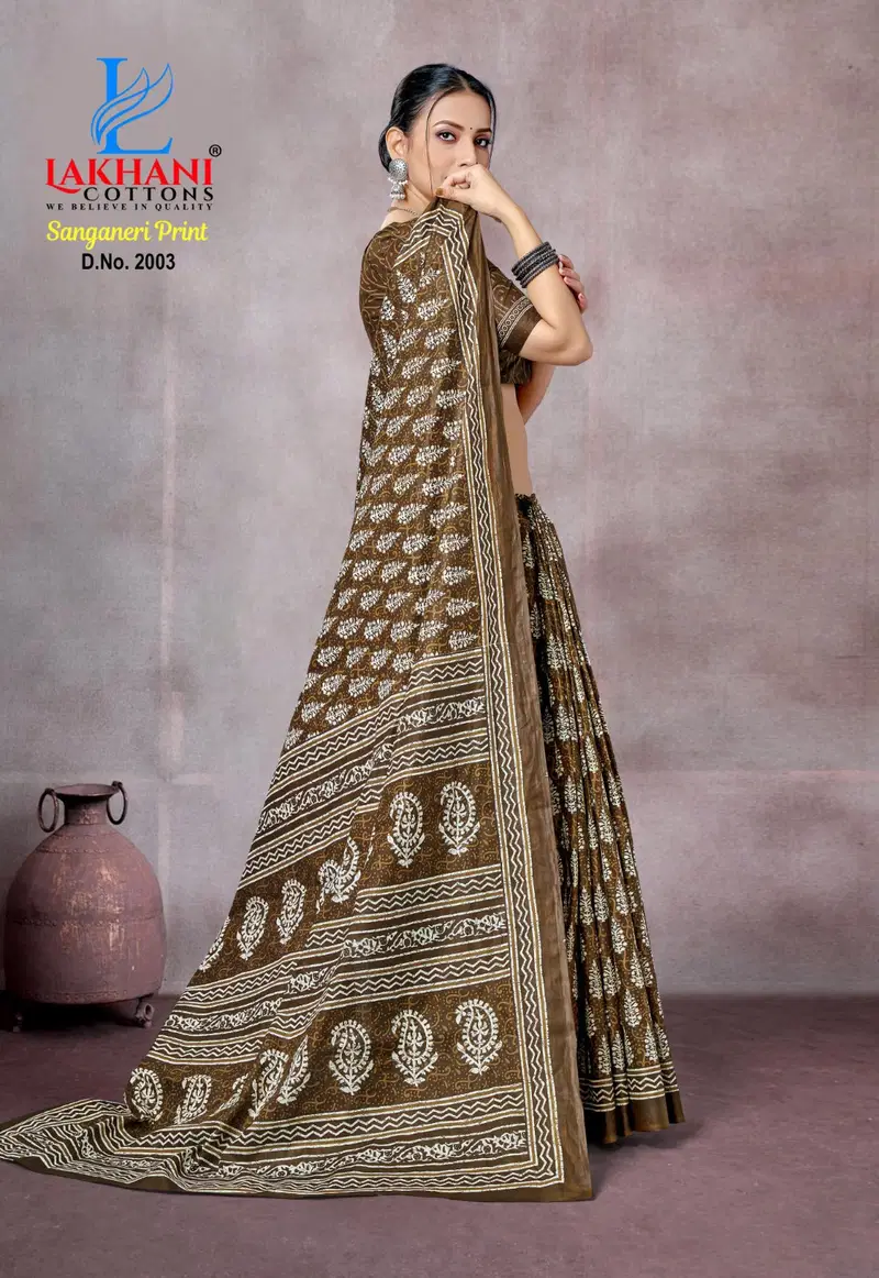 Sanganeri Print Vol 01 By Lakhani Heavy Cotton Printed Saree Bulk Orders In India